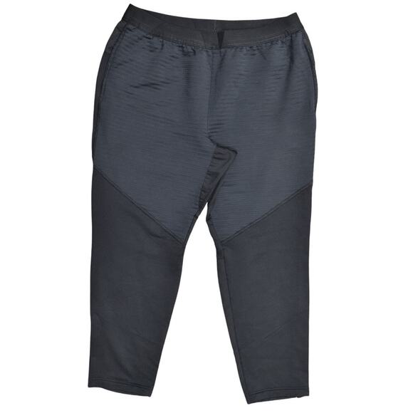 Adidas Men's Black Polyester Skinny Sweatpants 2XL Pull On Solid Gym Lounge - Picture 1 of 12